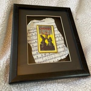 Mister Snow Music Sheet from Carousel Picture Frame Black